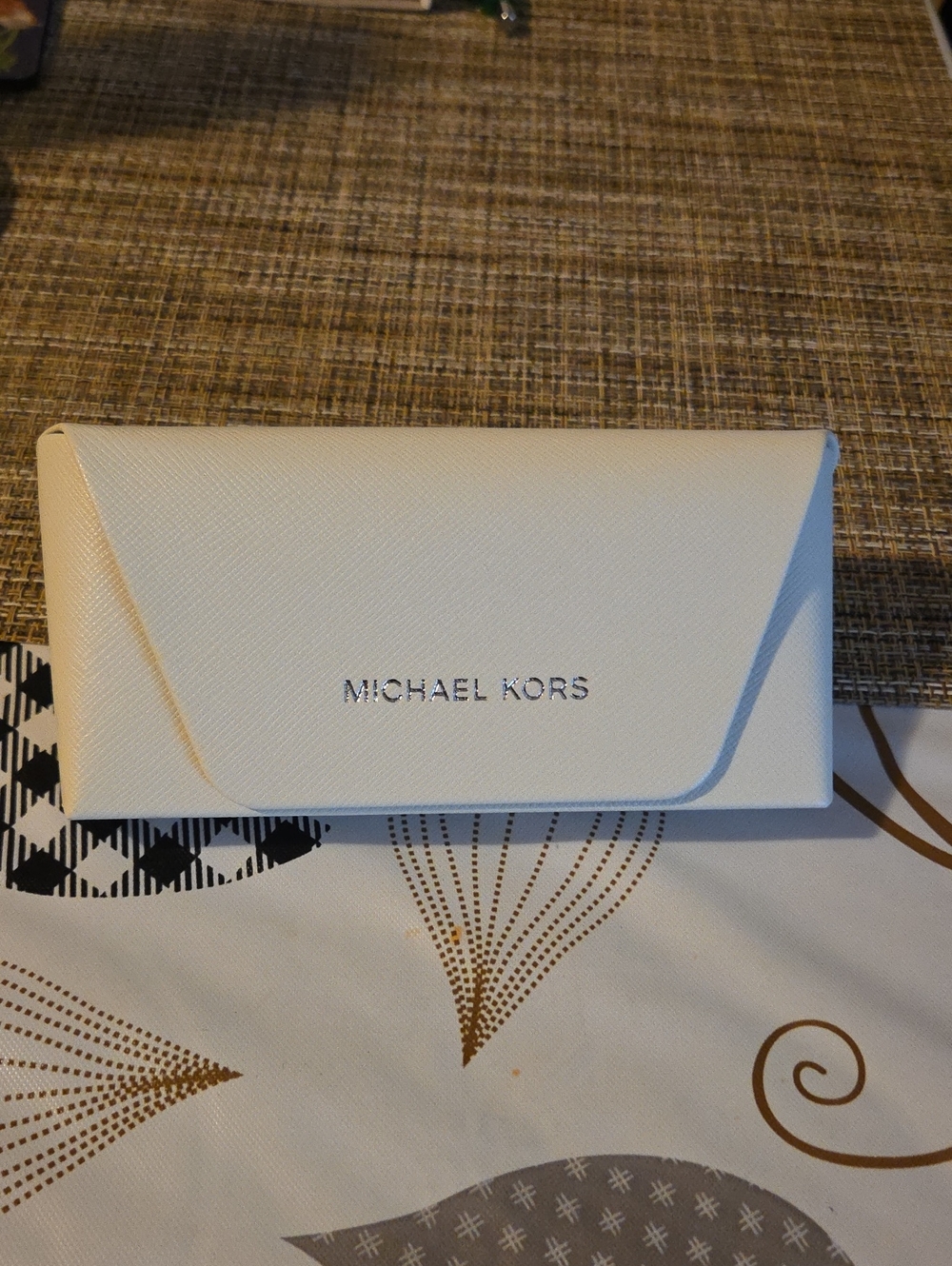 Michael Kors Frames For Prescription with Cream Case And Silver Logo